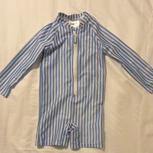 H&M Kids' Swimsuit with Blue and White Stripes